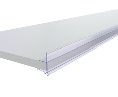 Ценникодержатель для холодильных витрин СС39 L537мм (прозрач) для сетчатых полок, стекла, ЛДСП