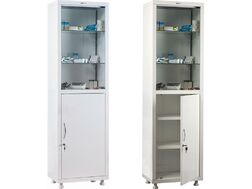 Шкаф медицинский одностворчатый Hilfe МД 1 1657/SG для оборудования кабинетов и палат
