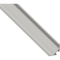 Профиль угловой для светодиодной ленты алюминий, скошеный 16х16х2000 (тип 1-2)