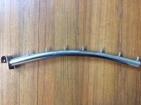 Кронштейн "дугой" на овальную трубу (7 штырьков) 440 мм,D25 хром