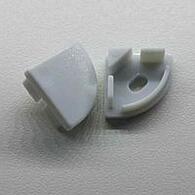 Заглушка полукруглая к профилю для светодиод.лент (тип 1), правая с отверстием, пластик серый