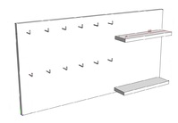 Настенная панель с полками и крючками 800х400 арт.21053